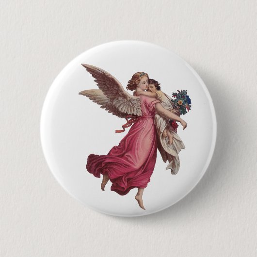 Weihnachten, Viktorianischer Wächter Angel Button (Vorderseite)
