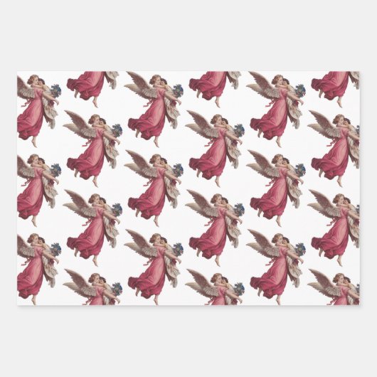 Weihnachten, Viktorianischer Wächter Angel Geschenkpapier Set (Vorderseite 2)