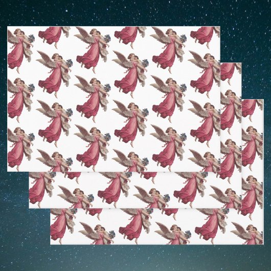 Weihnachten, Viktorianischer Wächter Angel Geschenkpapier Set