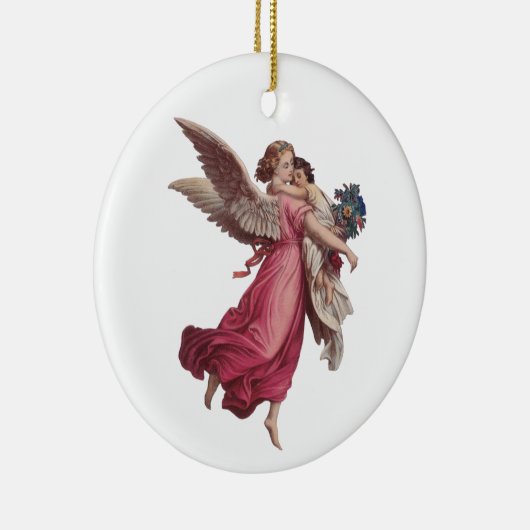 Weihnachten, Viktorianischer Wächter Angel Keramikornament (Rechts)