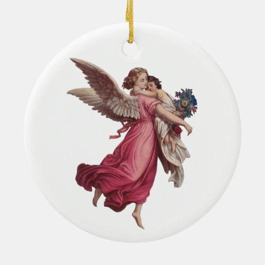 Weihnachten, Viktorianischer Wächter Angel Keramikornament (Hinten)