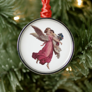 Weihnachten, Viktorianischer Wächter Angel Ornament Aus Metall