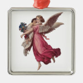 Weihnachten, Viktorianischer Wächter Angel Silbernes Ornament (Vorne)