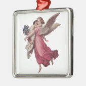 Weihnachten, Viktorianischer Wächter Angel Silbernes Ornament (Links)