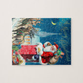 Weihnachten Viktorianischer Weihnachtsmann am Kami Puzzle (Horizontal)