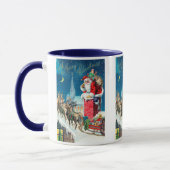 Weihnachten Viktorianischer Weihnachtsmann am Kami Tasse (Links)