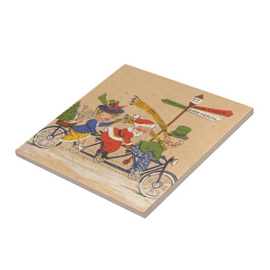 Weihnachten, Viktorianischer Weihnachtsmann auf de Fliese (Seite)