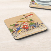 Weihnachten, Viktorianischer Weihnachtsmann auf de Getränkeuntersetzer (Linke Seite)