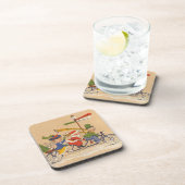 Weihnachten, Viktorianischer Weihnachtsmann auf de Getränkeuntersetzer (Rechte Seite)