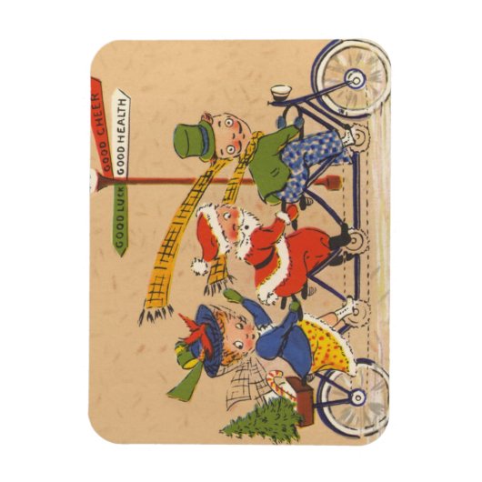 Weihnachten, Viktorianischer Weihnachtsmann auf de Magnet (Vertikal)