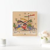 Weihnachten, Viktorianischer Weihnachtsmann auf de Quadratische Wanduhr (Zuhause)