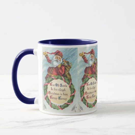 Weihnachten, Viktorianischer Weihnachtsmann auf de Tasse (Links)
