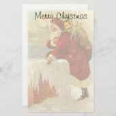 Weihnachten Viktorianischer Weihnachtsmann im Schl Briefpapier (Vorne/Hinten)