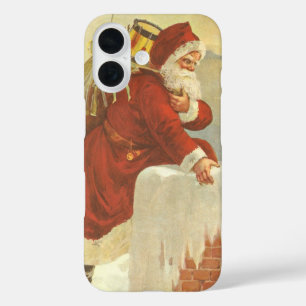 Weihnachten Viktorianischer Weihnachtsmann im Schl iPhone 16 Hülle