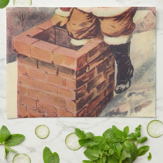 Weihnachten Viktorianischer Weihnachtsmann im Schl Geschirrtuch (Gefaltet)