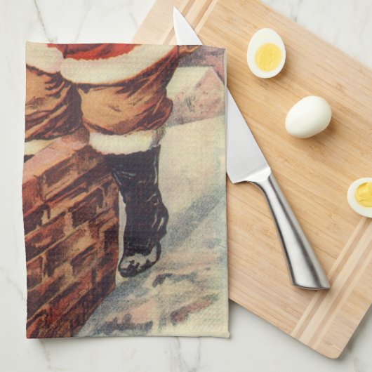 Weihnachten Viktorianischer Weihnachtsmann im Schl Geschirrtuch (Viertel Falte)