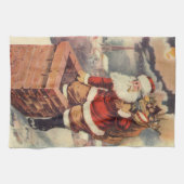 Weihnachten Viktorianischer Weihnachtsmann im Schl Geschirrtuch (Horizontal)