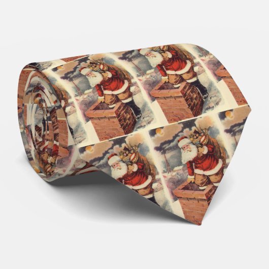 Weihnachten Viktorianischer Weihnachtsmann im Schl Krawatte (Gerollt)