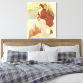 Weihnachten Viktorianischer Weihnachtsmann im Schl Leinwanddruck (Insitu (Schlafzimmer))