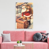 Weihnachten Viktorianischer Weihnachtsmann im Schl Leinwanddruck (Insitu (Wohnzimmer))