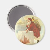 Weihnachten Viktorianischer Weihnachtsmann im Schl Magnet (Vorderseite/Rückseite)