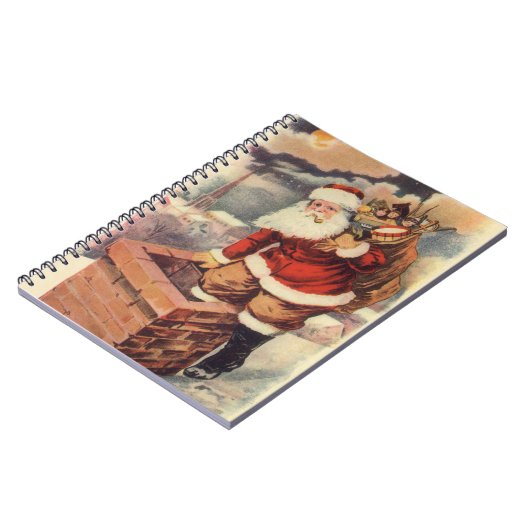 Weihnachten Viktorianischer Weihnachtsmann im Schl Notizblock (Linke Seite)