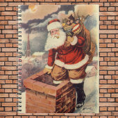 Weihnachten Viktorianischer Weihnachtsmann im Schl Notizblock