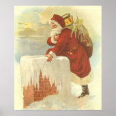 Weihnachten Viktorianischer Weihnachtsmann im Schl Poster (Vorne)