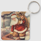 Weihnachten Viktorianischer Weihnachtsmann im Schl Schlüsselanhänger (Rückseite)