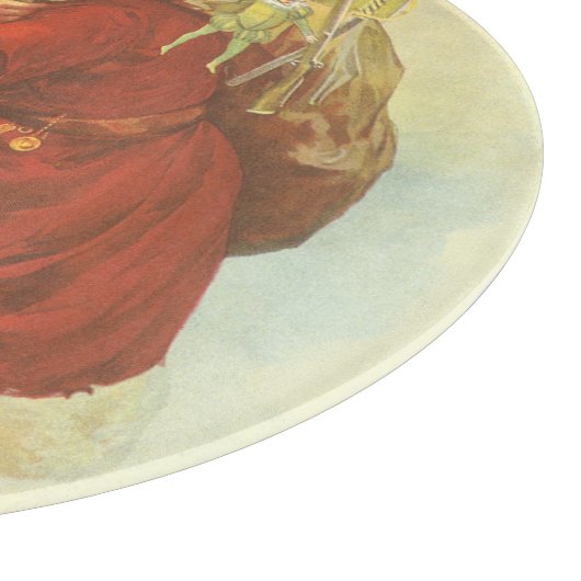 Weihnachten Viktorianischer Weihnachtsmann im Schl Schneidebrett (Ecke)