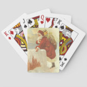 Weihnachten Viktorianischer Weihnachtsmann im Schl Spielkarten (Rückseite)