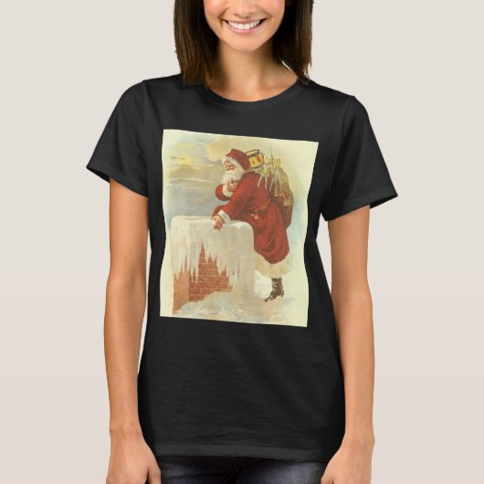 Weihnachten Viktorianischer Weihnachtsmann im Schl T-Shirt (Vorderseite)