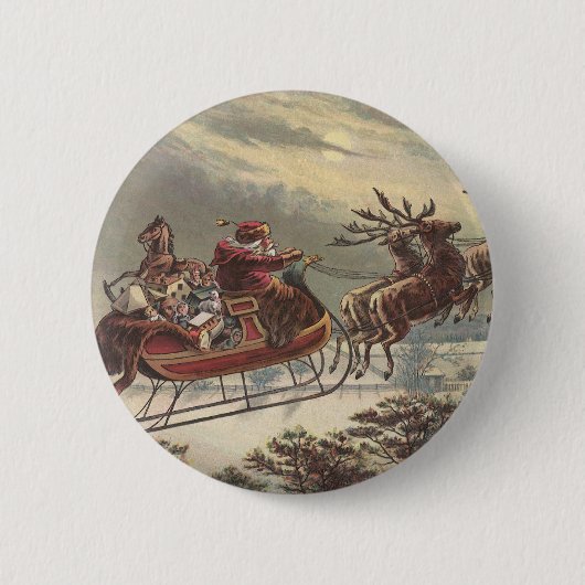 Weihnachten, Viktorianischer Weihnachtsmann im Sle Button (Vorderseite)