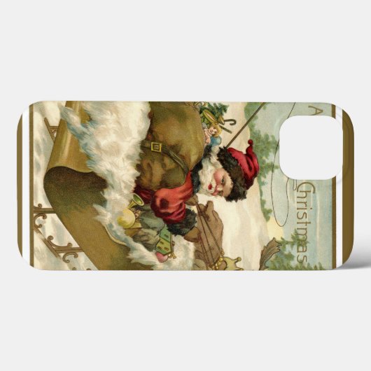 Weihnachten, Viktorianischer Weihnachtsmann im Sle Case-Mate iPhone Hülle (Rückseite (Horizontal))