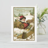 Weihnachten, Viktorianischer Weihnachtsmann im Sle Einladung (Stehend Vorderseite)