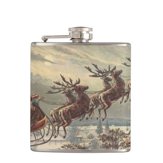 Weihnachten, Viktorianischer Weihnachtsmann im Sle Flachmann (Vorderseite)