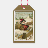 Weihnachten, Viktorianischer Weihnachtsmann im Sle Geschenkanhänger (Vorderseite)