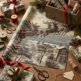 Weihnachten, Viktorianischer Weihnachtsmann im Sle Geschenkpapier
