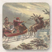 Weihnachten, Viktorianischer Weihnachtsmann im Sle Getränkeuntersetzer (Vorderseite)