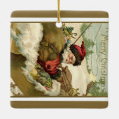 Weihnachten, Viktorianischer Weihnachtsmann im Sle Keramikornament (Rückseite)