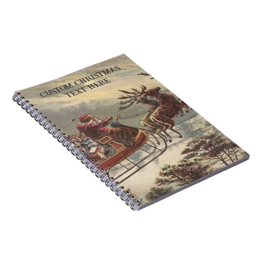 Weihnachten, Viktorianischer Weihnachtsmann im Sle Notizblock (Rechte Seite)