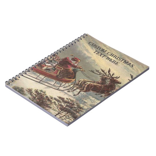 Weihnachten, Viktorianischer Weihnachtsmann im Sle Notizblock (Linke Seite)