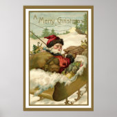 Weihnachten, Viktorianischer Weihnachtsmann im Sle Poster (Vorne)