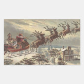 Weihnachten, Viktorianischer Weihnachtsmann im Sle Rechteckiger Aufkleber (Vorderseite)