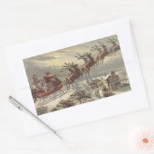 Weihnachten, Viktorianischer Weihnachtsmann im Sle Rechteckiger Aufkleber (Umschlag)