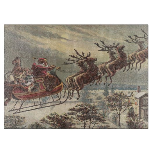 Weihnachten, Viktorianischer Weihnachtsmann im Sle Schneidebrett (Vorderseite)