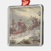 Weihnachten, Viktorianischer Weihnachtsmann im Sle Silbernes Ornament (Links)