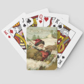 Weihnachten, Viktorianischer Weihnachtsmann im Sle Spielkarten (Rückseite)