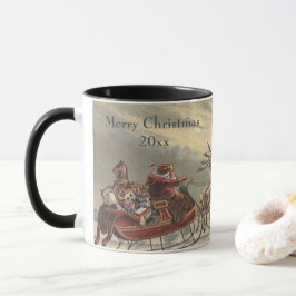 Weihnachten, Viktorianischer Weihnachtsmann im Sle Tasse