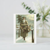 Weihnachten, Viktorianischer Weihnachtsmann Jul Feiertagspostkarte (Stehend Vorderseite)